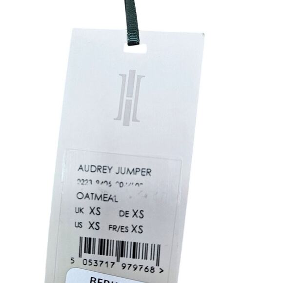 NEW Hobbs London XS Audrey Jumper Sweater Oatmeal Wool Cashmere Funnel Neck - Picture 4 of 6